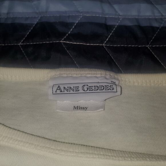 Vintage 90s Size 2X Anne Geddes 100% Cotton T Shirt Yellow Baby Daisies FLAWS - Picture 8 of 11